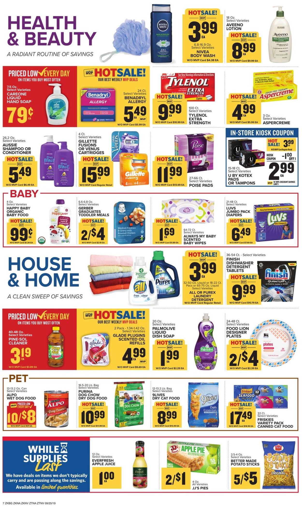 Catalogue Food Lion from 09/25/2019