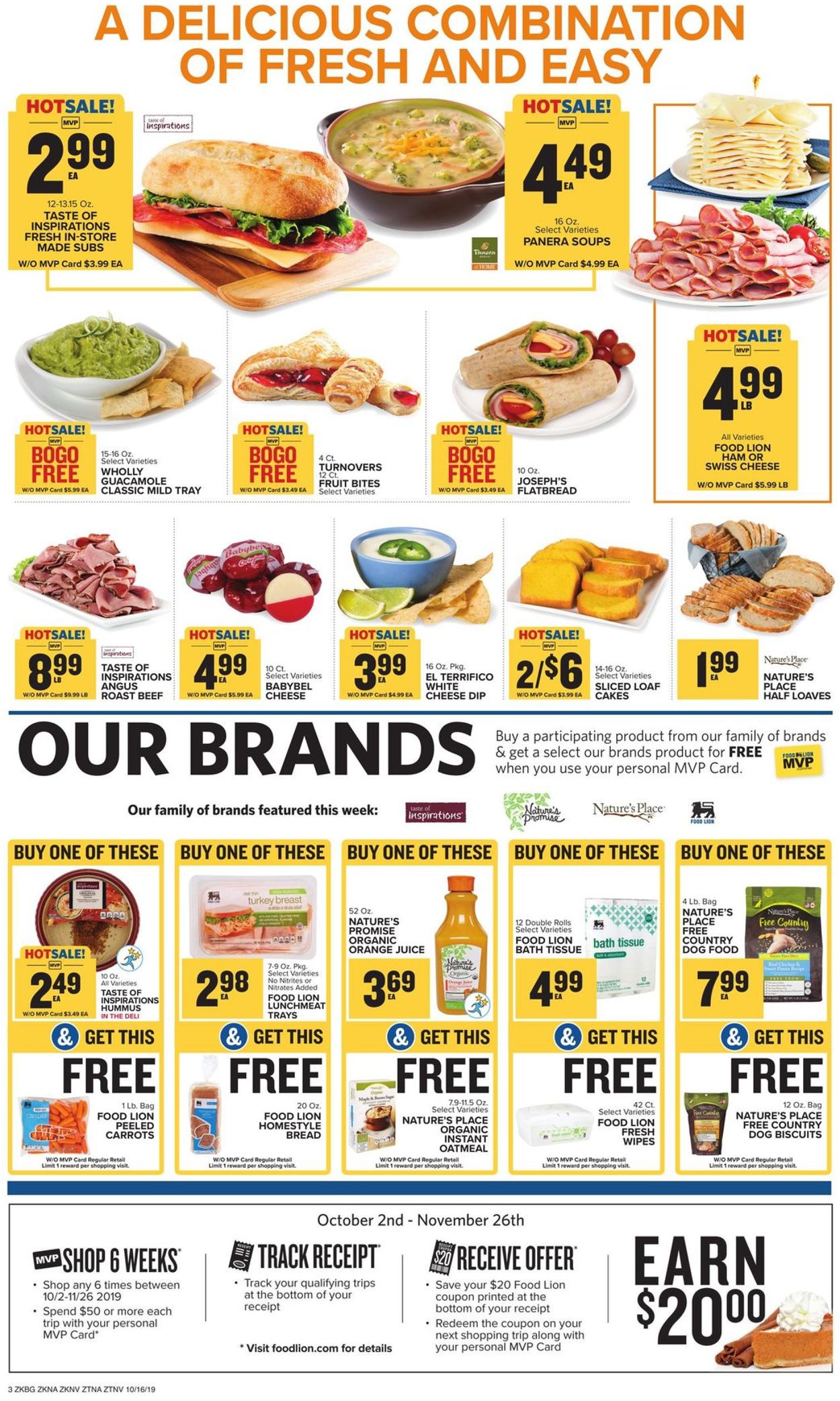 Catalogue Food Lion from 10/16/2019