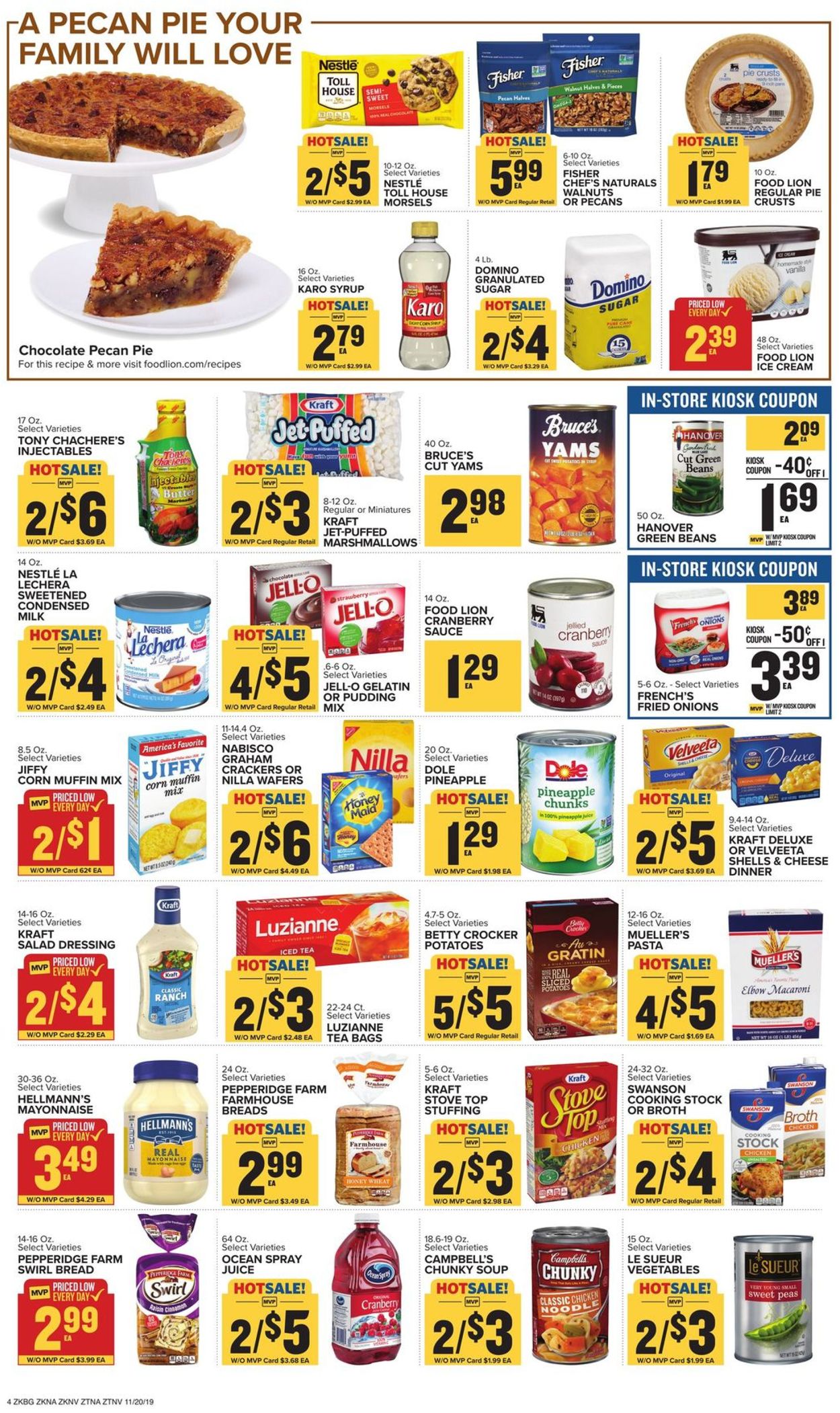 Catalogue Food Lion - Thanksgiving Ad 2019 from 11/20/2019