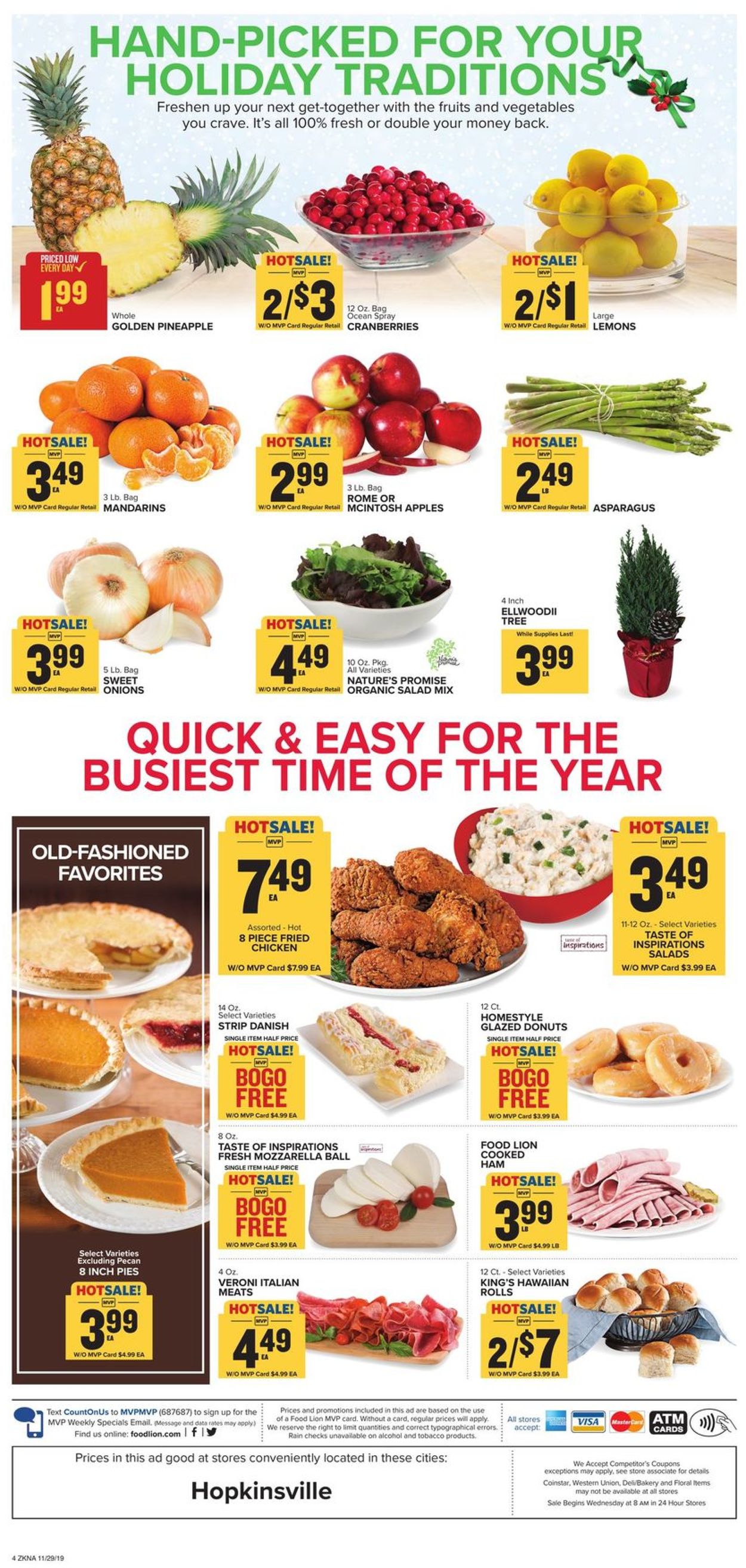 Catalogue Food Lion - Holiday Ad 2019 from 11/29/2019