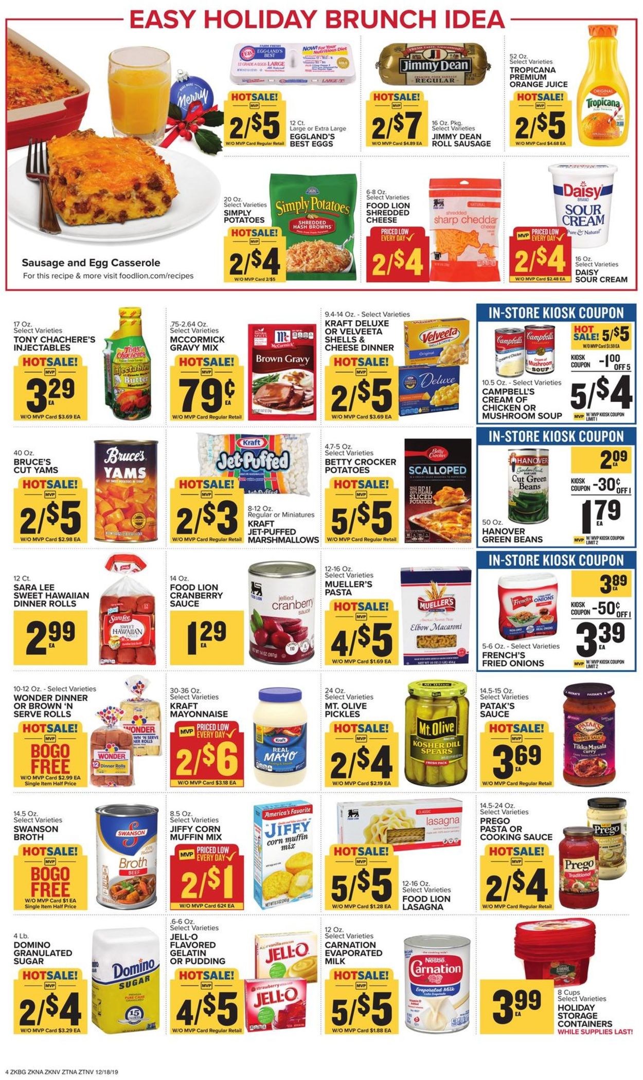 Catalogue Food Lion - Holidays Ad 2019 from 12/18/2019