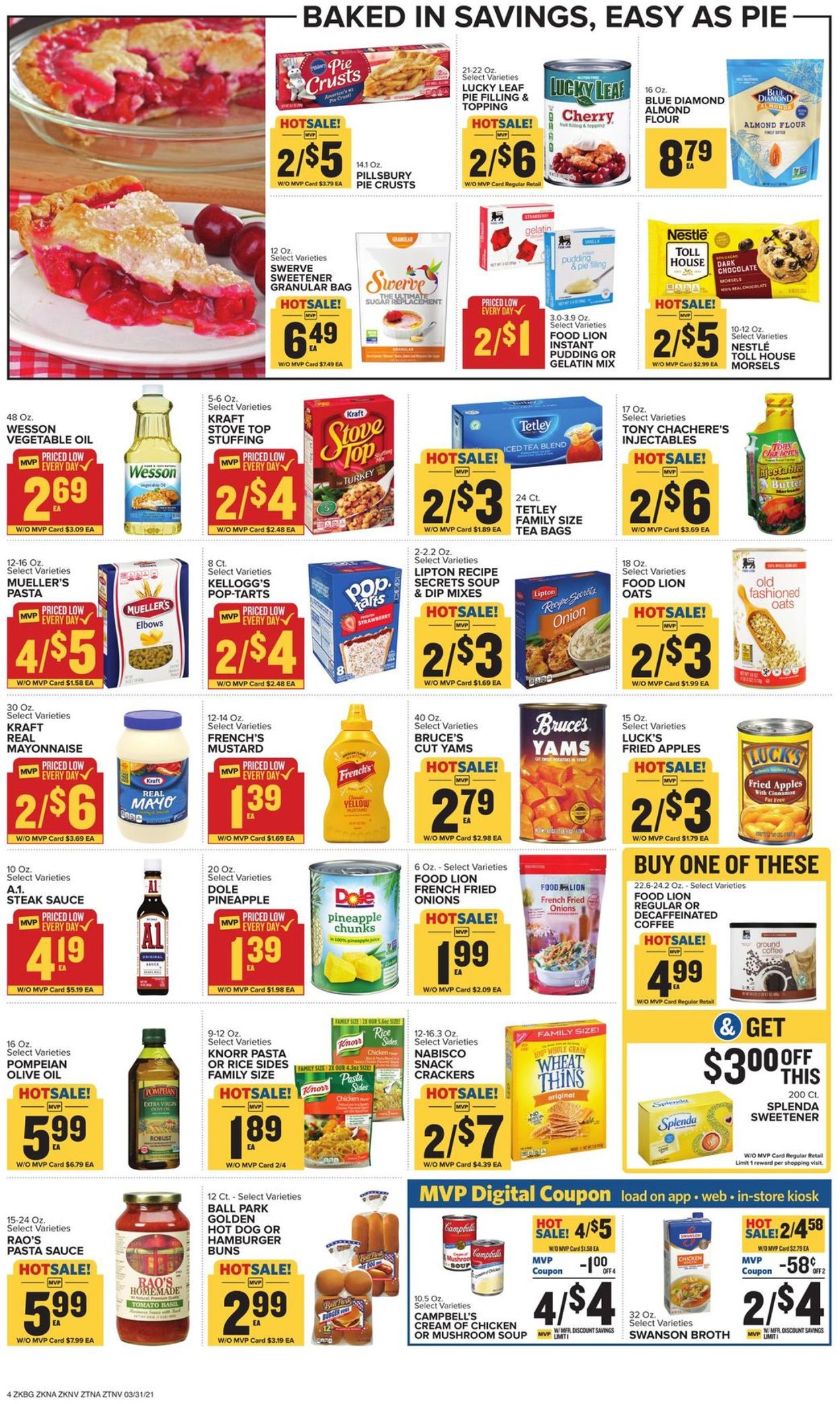 Catalogue Food Lion Easter 2021 ad from 03/31/2021