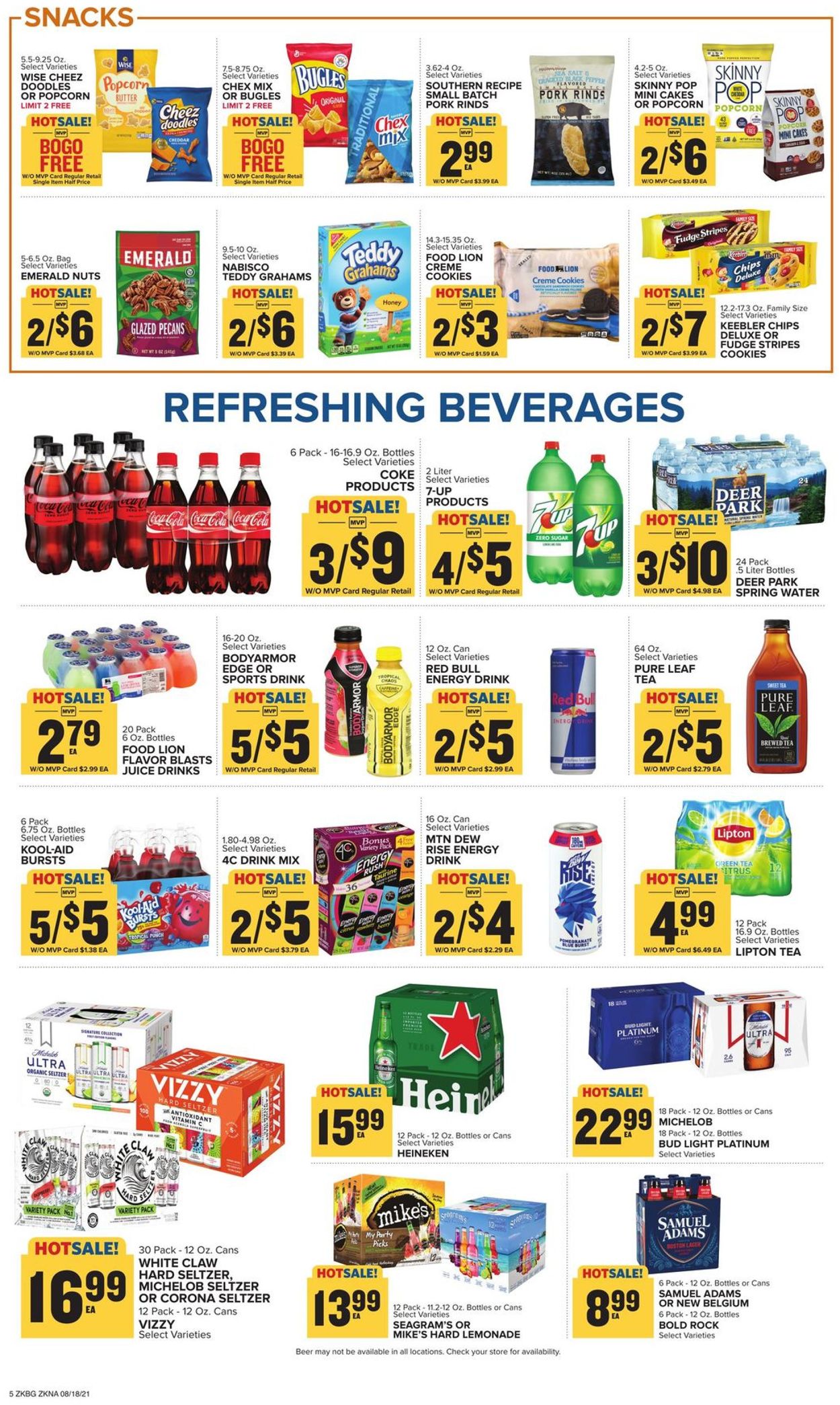 Catalogue Food Lion from 08/18/2021