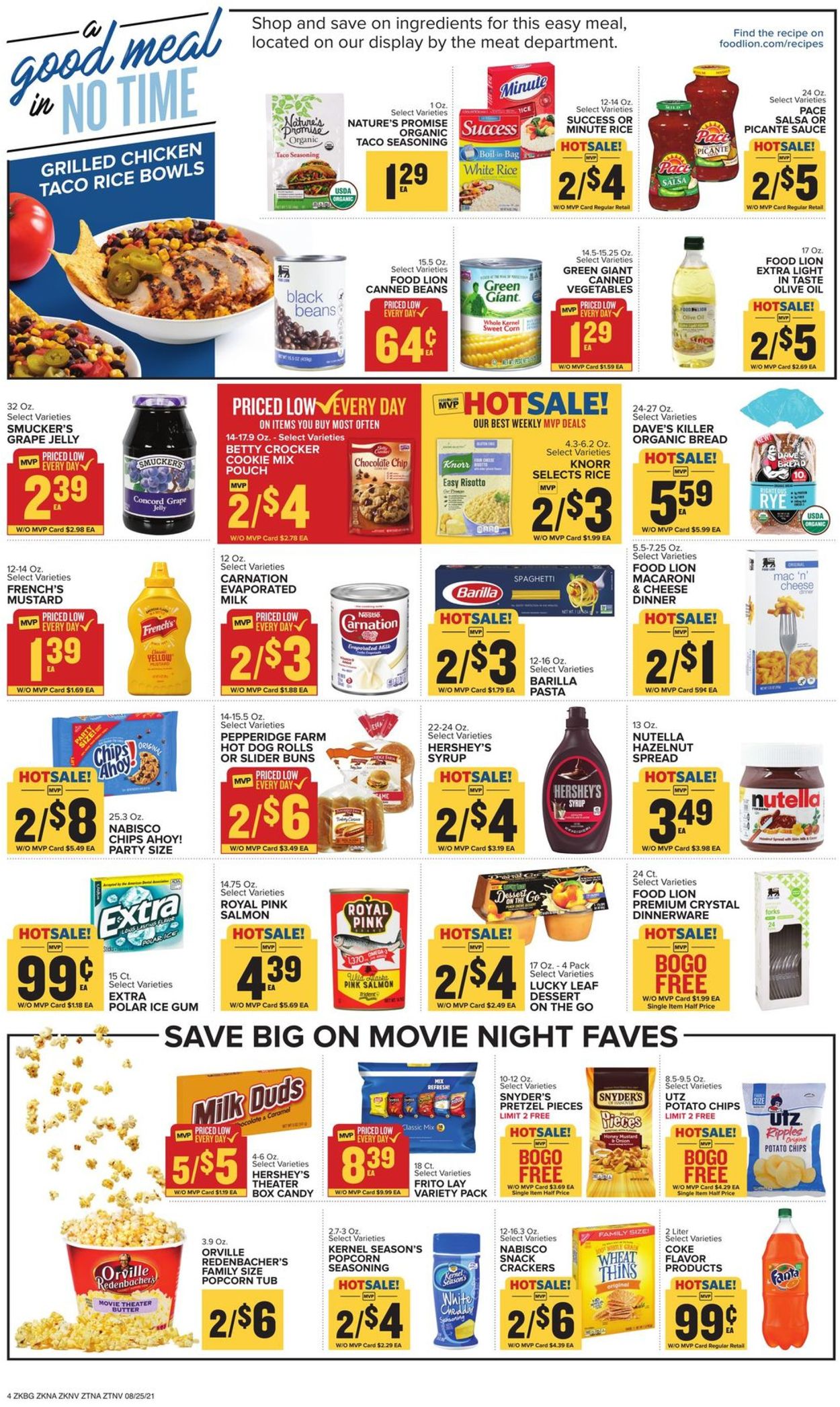 Catalogue Food Lion from 08/25/2021