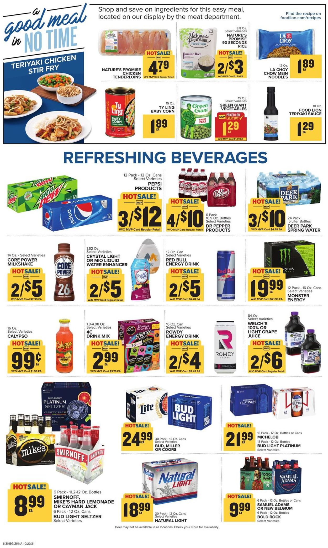 Catalogue Food Lion from 10/20/2021