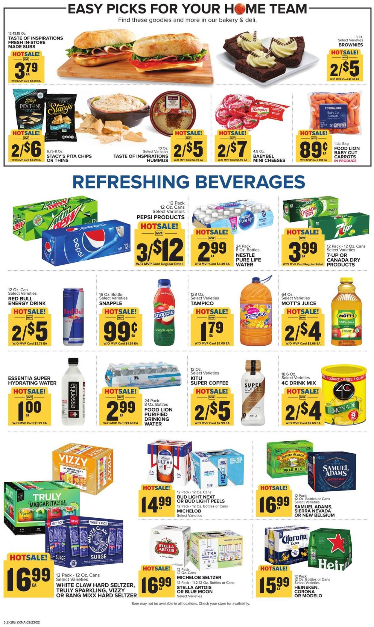 Catalogue Food Lion from 03/23/2022