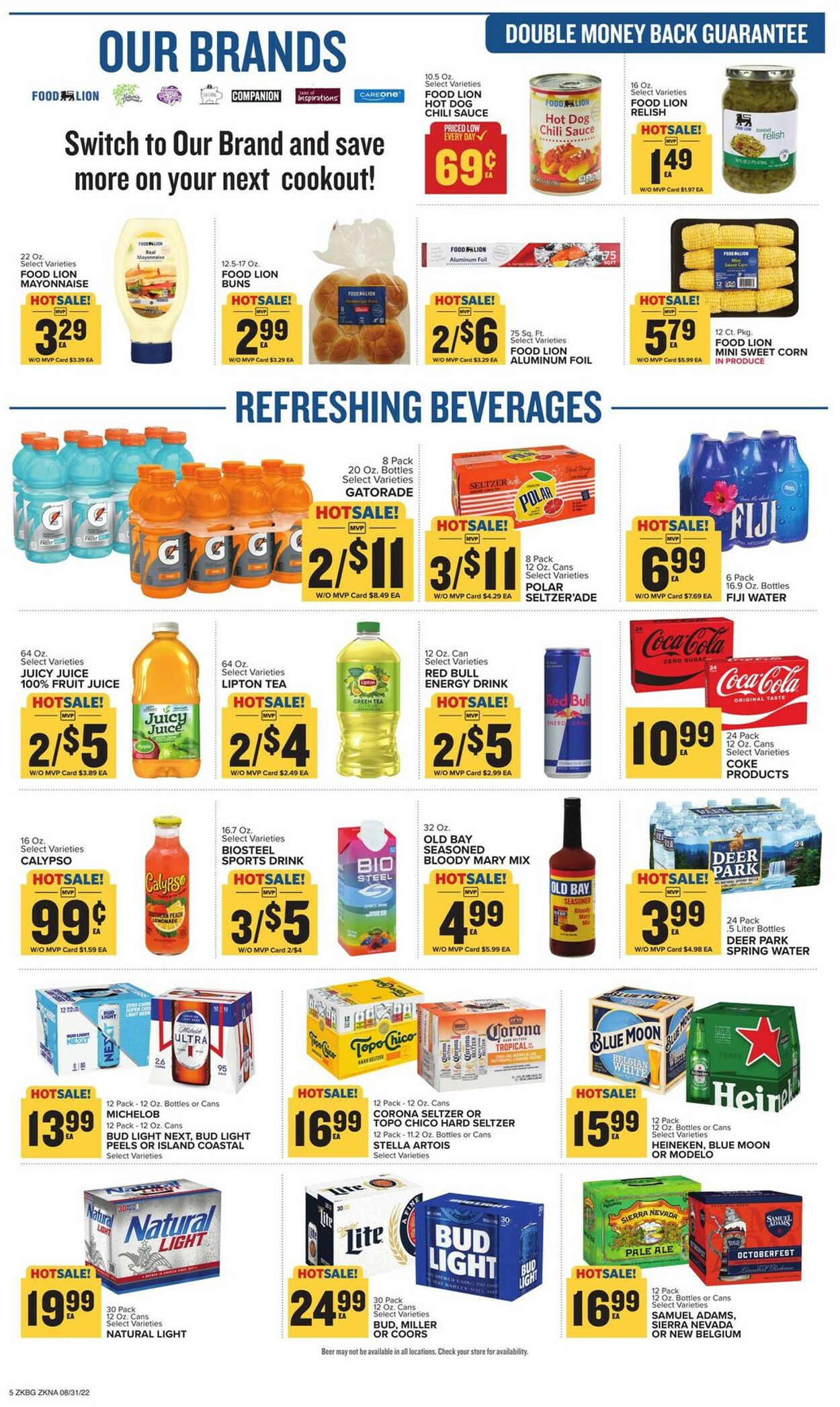 Catalogue Food Lion from 08/31/2022