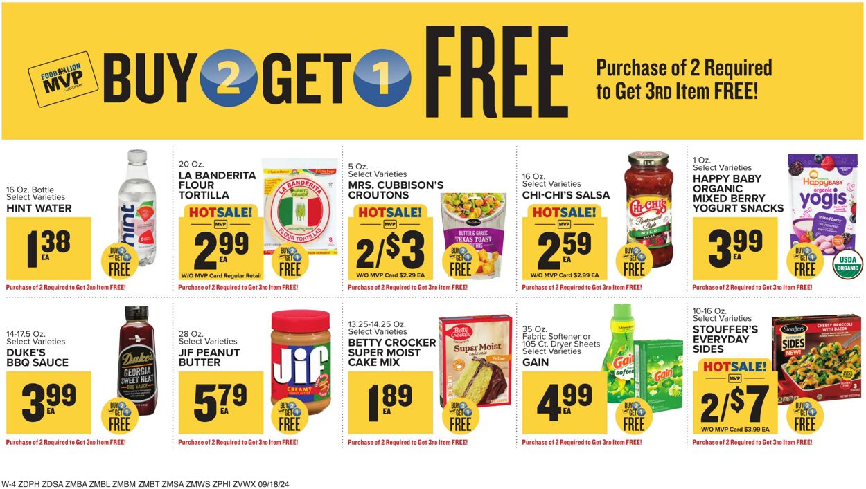 Catalogue Food Lion from 09/18/2024