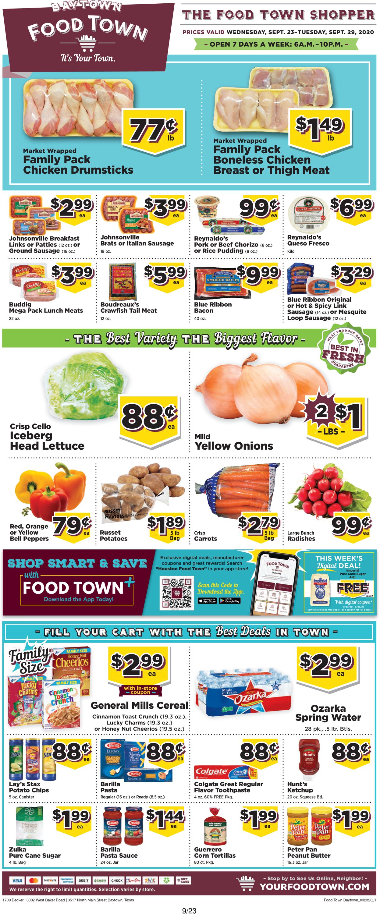 Catalogue Food Town from 09/23/2020