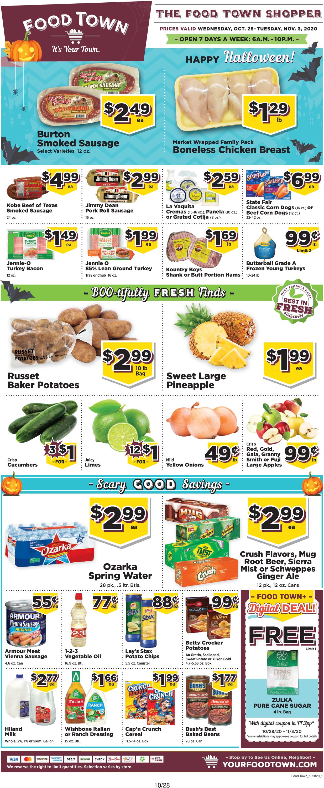 Catalogue Food Town from 10/28/2020