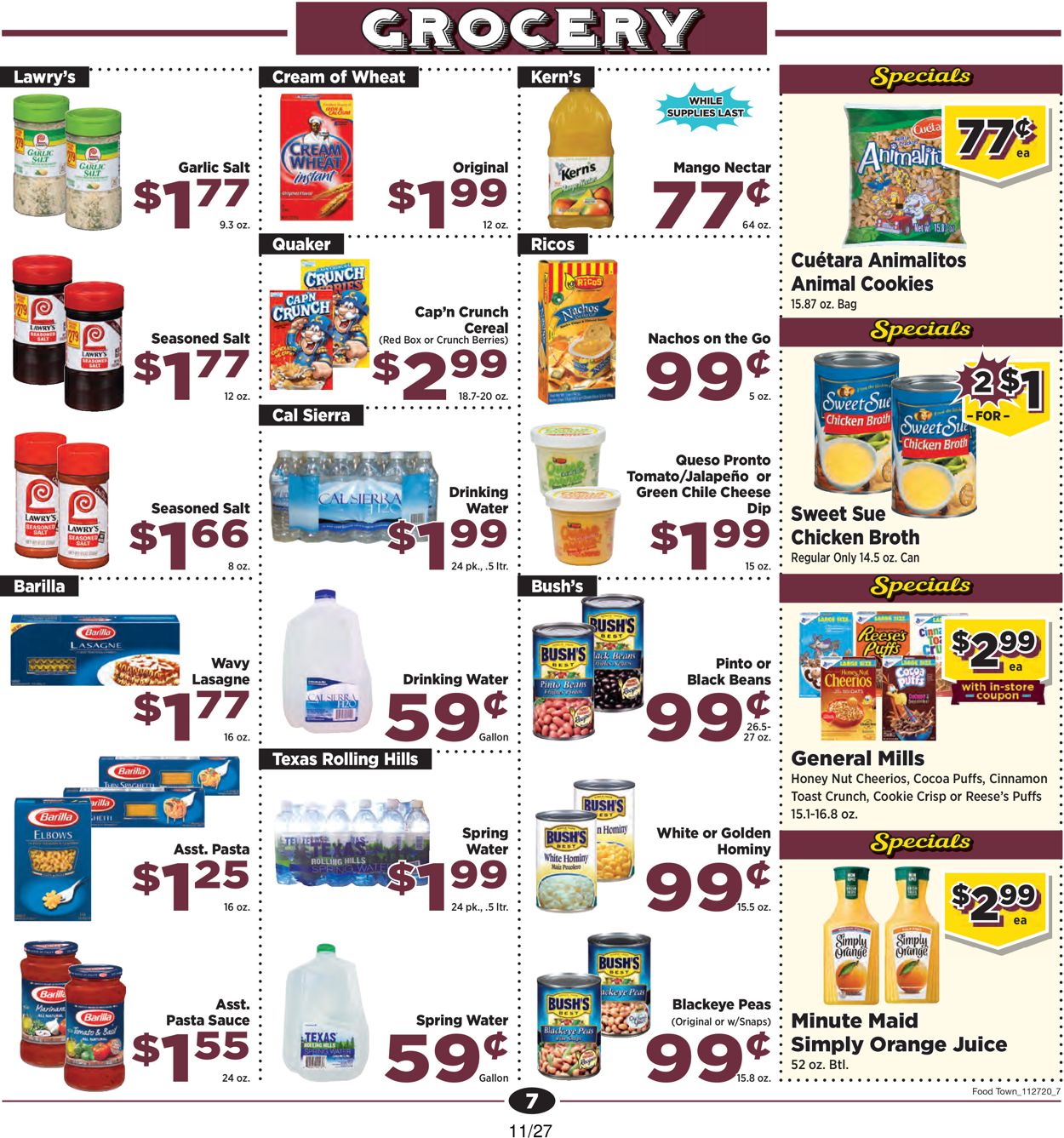 Catalogue Food Town Black Friday 2020 from 11/27/2020