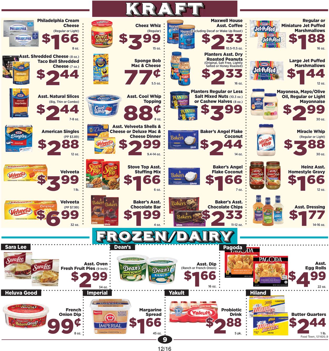 Catalogue Food Town from 12/16/2020