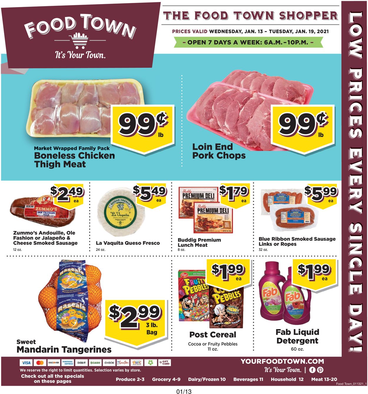 Catalogue Food Town from 01/13/2021