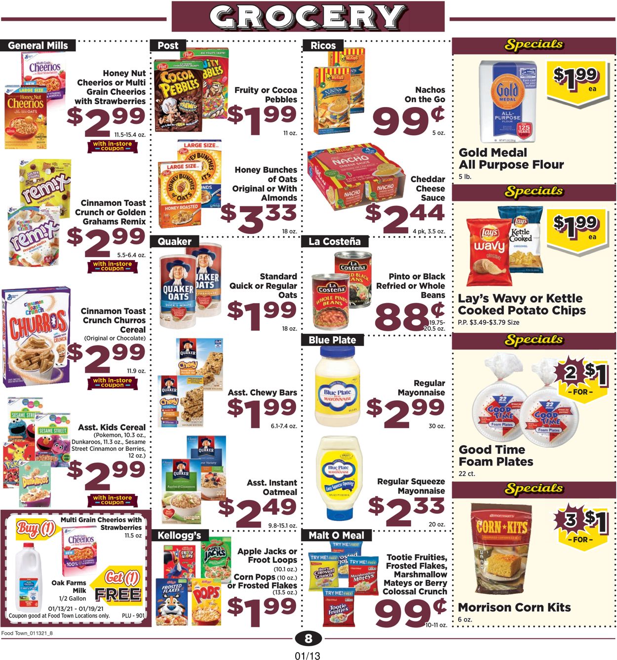 Catalogue Food Town from 01/13/2021