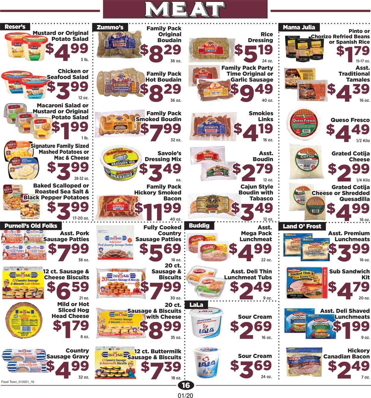 Catalogue Food Town from 01/20/2021