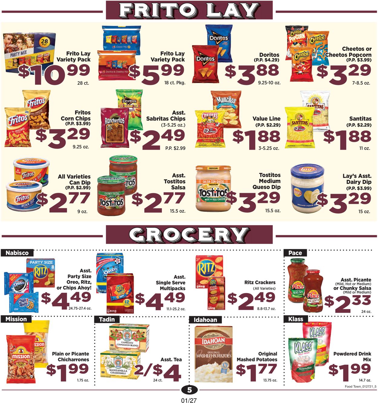 Catalogue Food Town from 01/27/2021