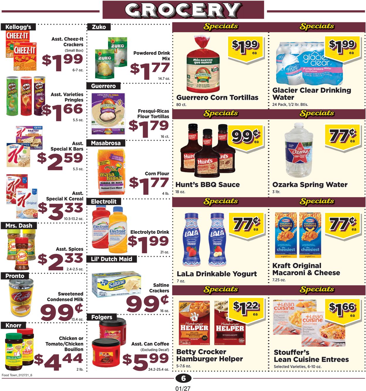 Catalogue Food Town from 01/27/2021