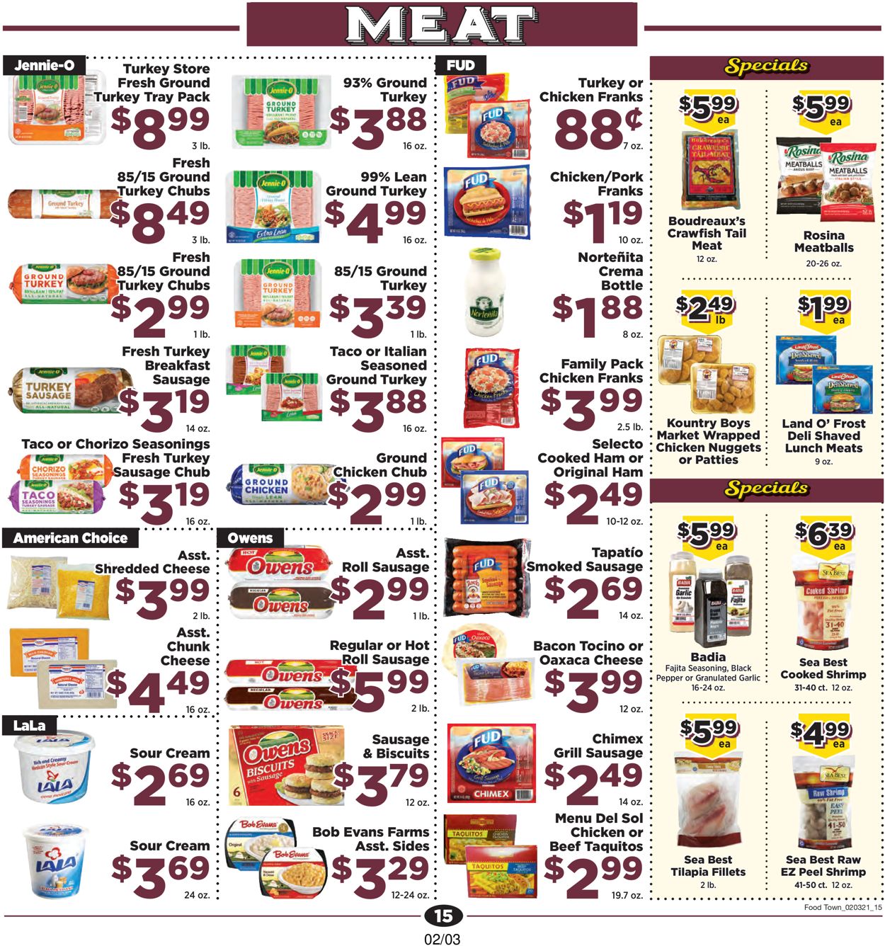 Catalogue Food Town from 02/03/2021