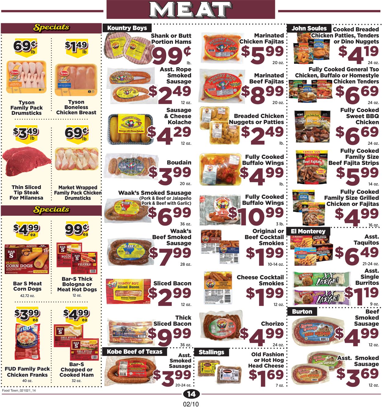 Catalogue Food Town from 02/10/2021