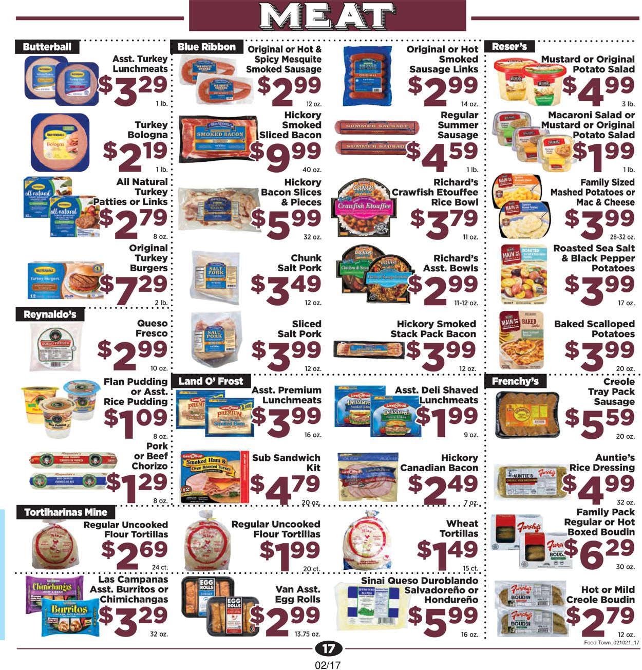 Catalogue Food Town from 02/17/2021