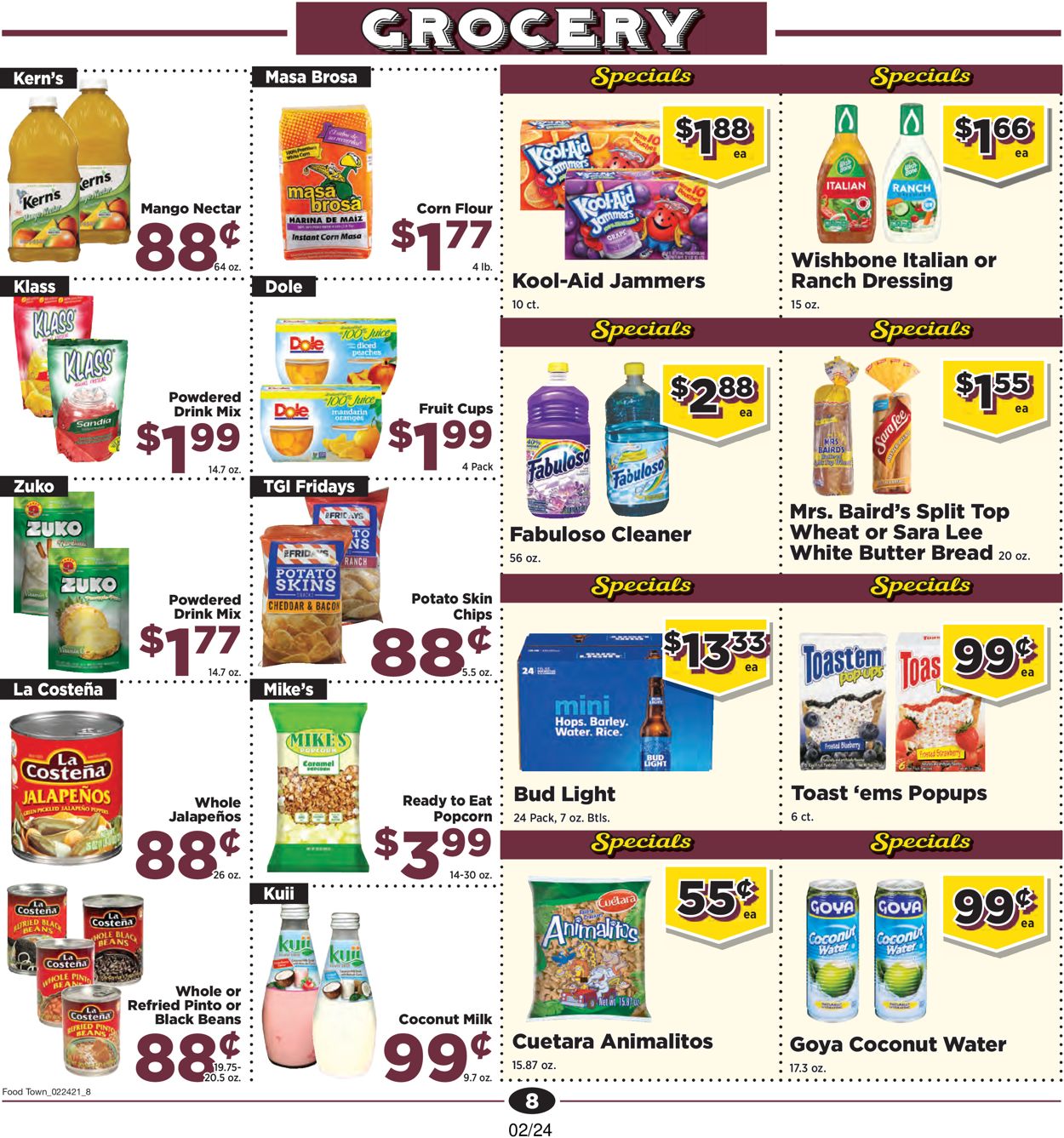 Catalogue Food Town from 02/24/2021