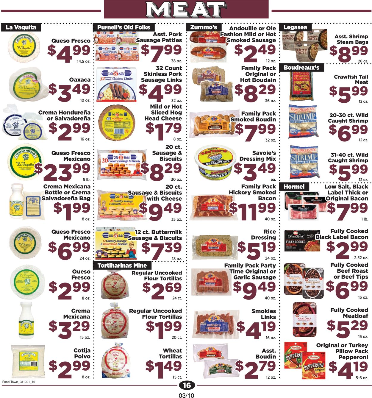 Catalogue Food Town from 03/10/2021