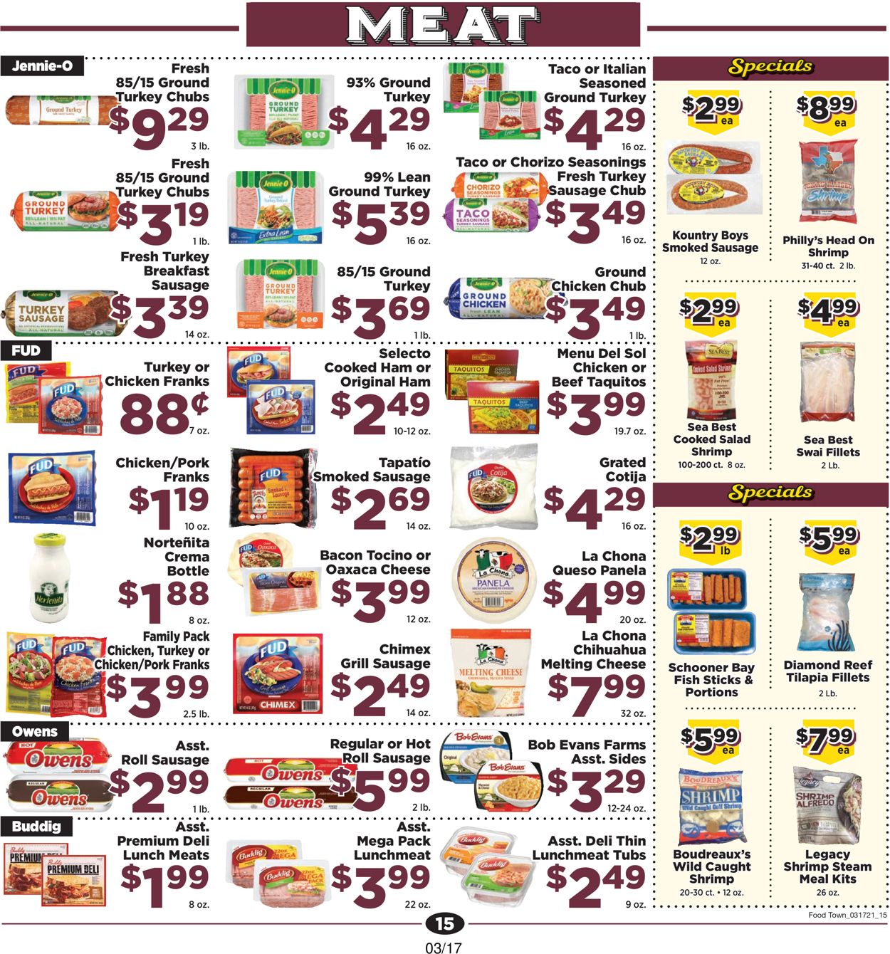 Catalogue Food Town from 03/17/2021