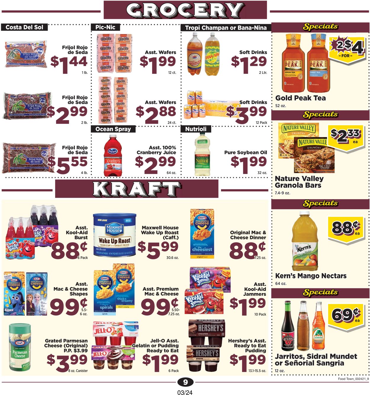 Catalogue Food Town from 03/24/2021
