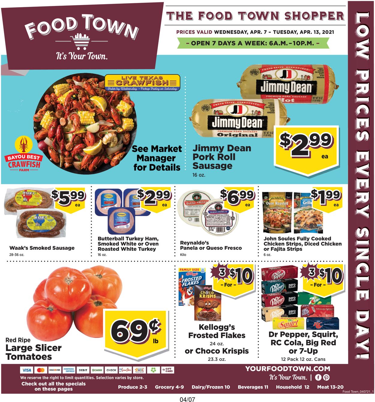 Catalogue Food Town from 04/07/2021