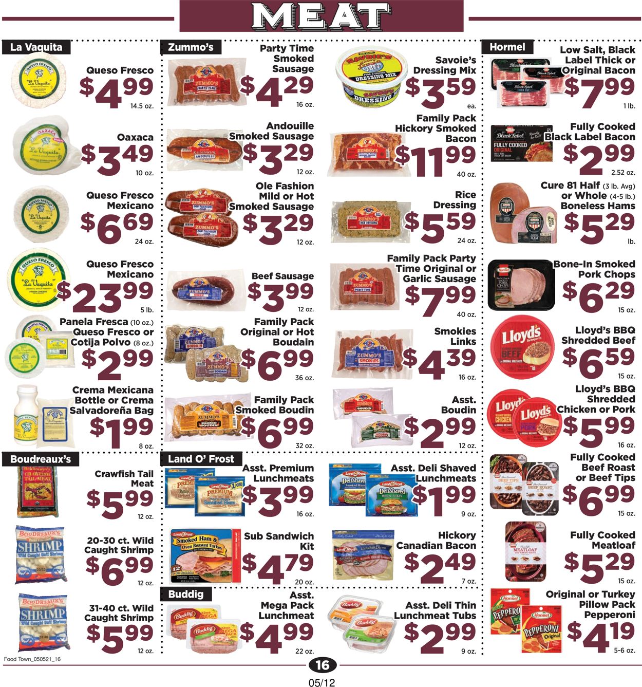 Catalogue Food Town from 05/12/2021