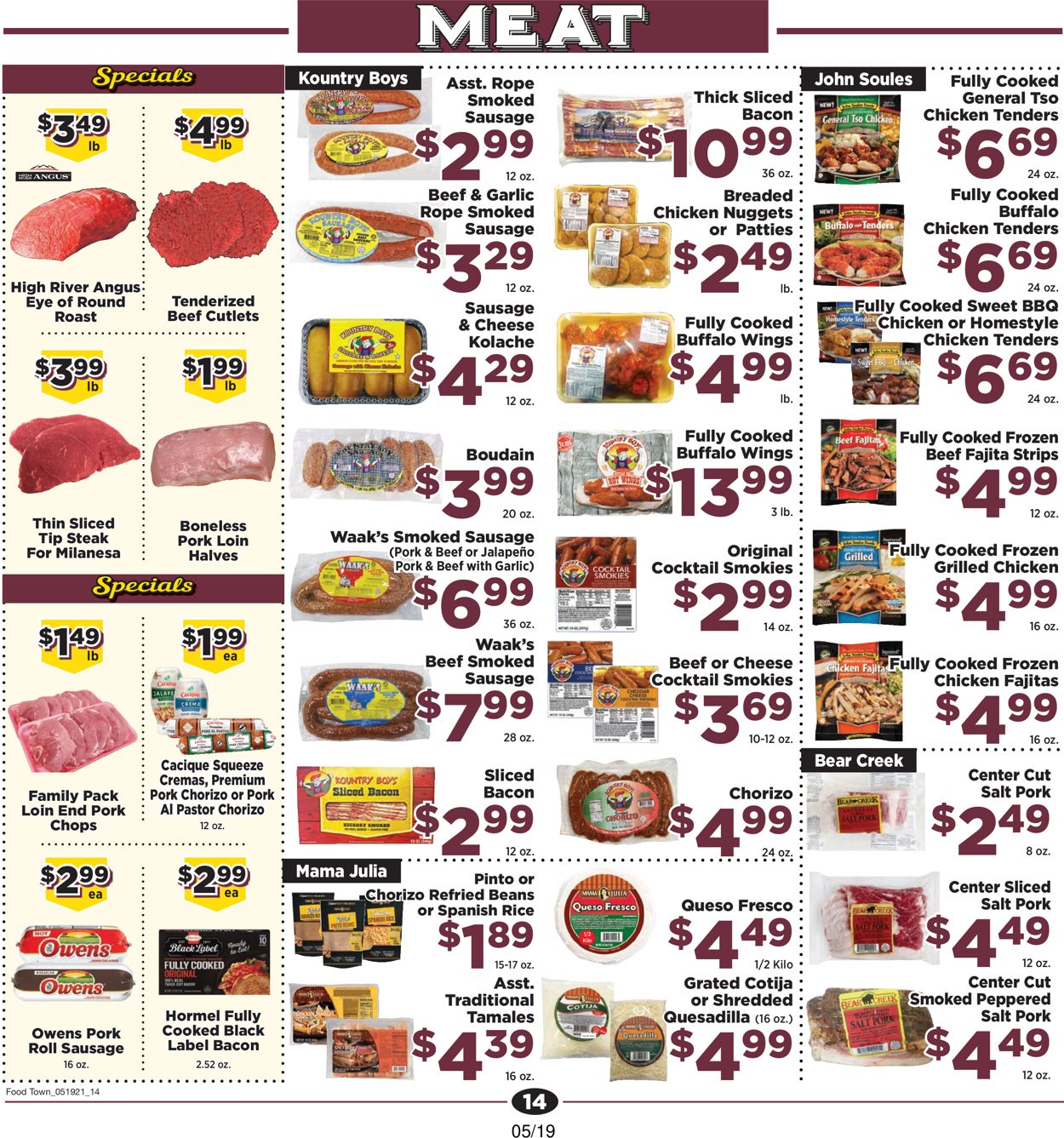 Catalogue Food Town from 05/19/2021