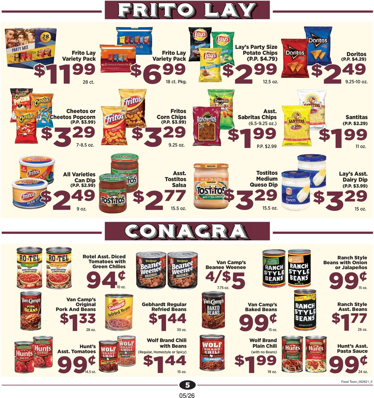 Catalogue Food Town from 05/26/2021