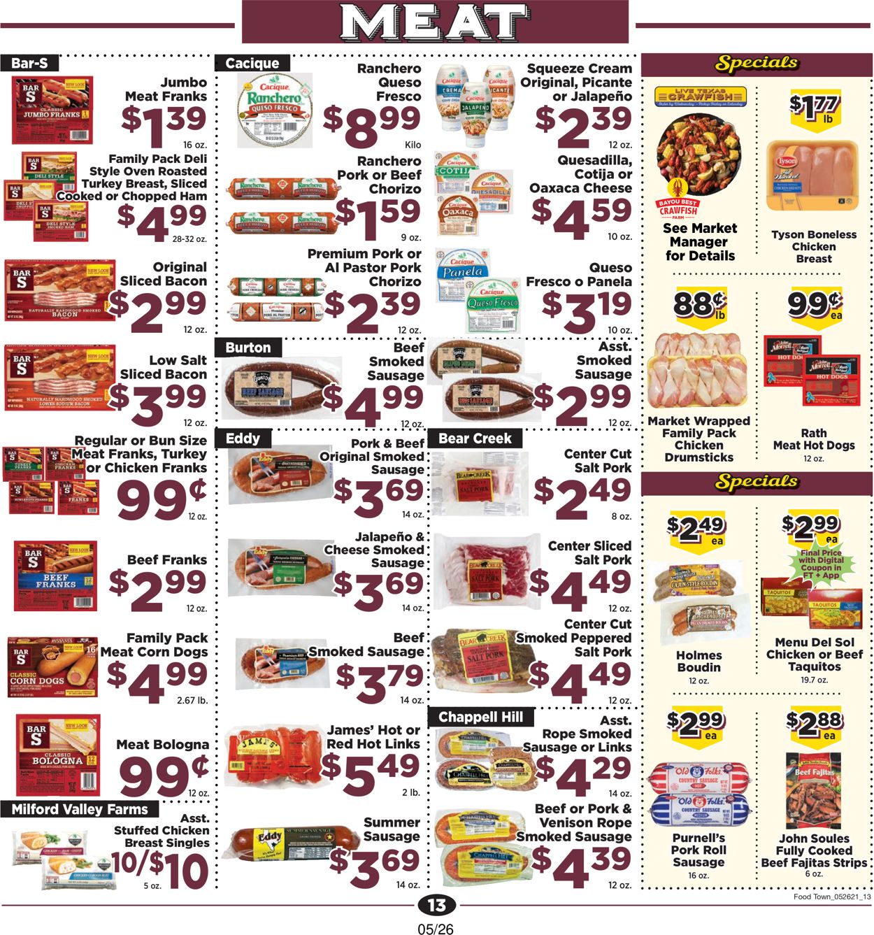 Catalogue Food Town from 05/26/2021