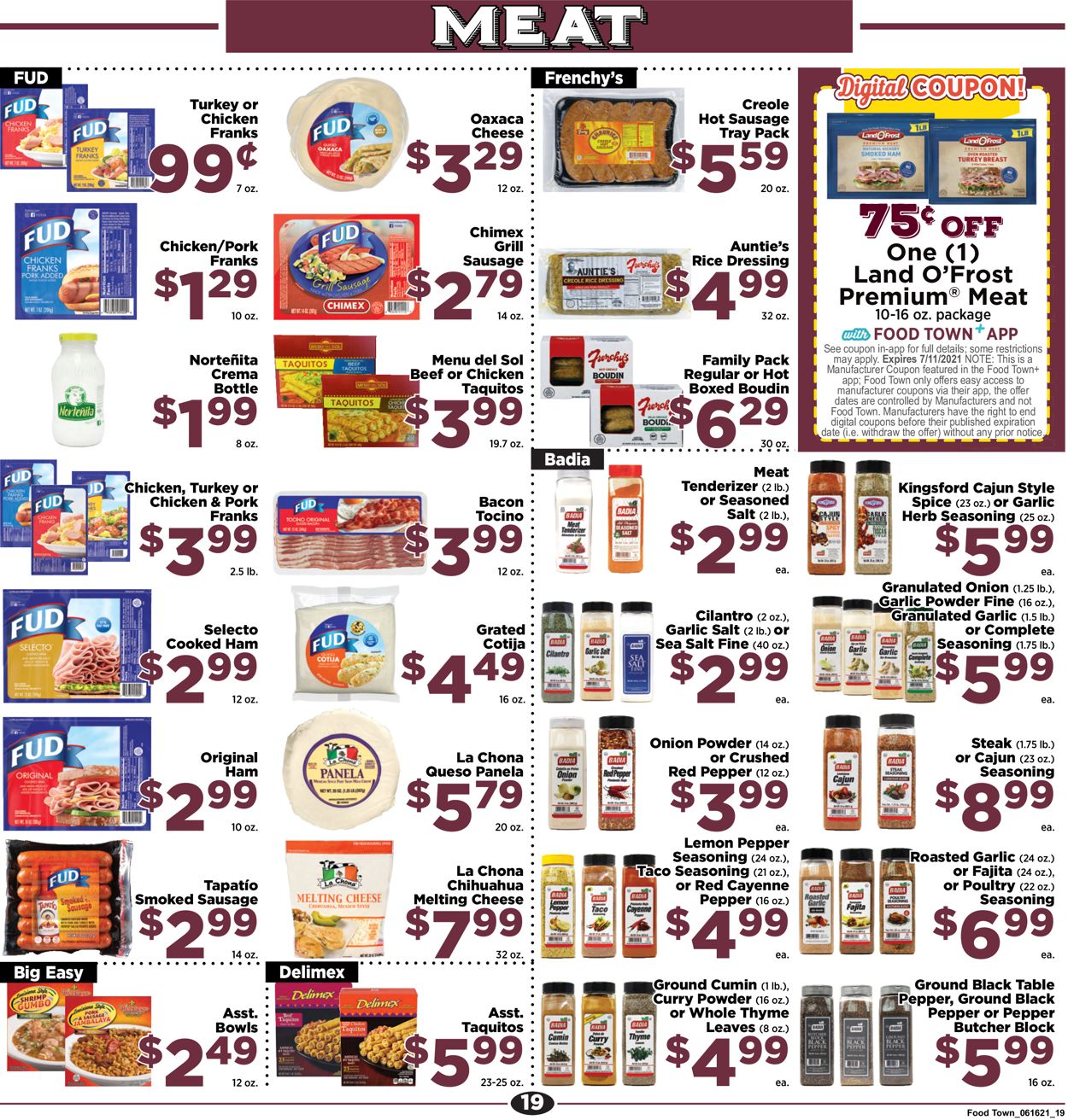 Catalogue Food Town from 06/16/2021
