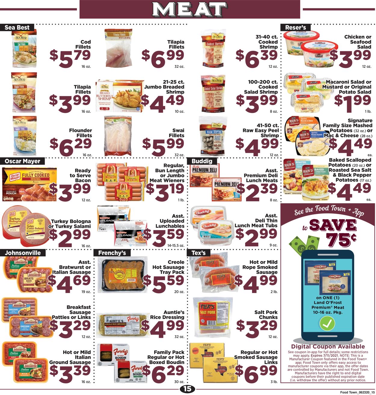 Catalogue Food Town from 06/23/2021