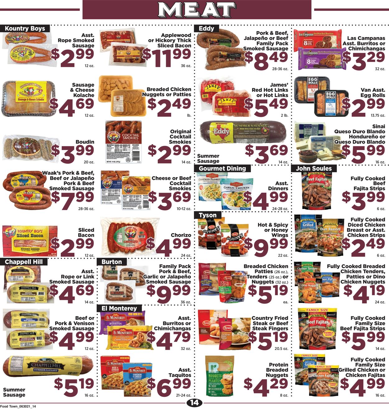 Catalogue Food Town from 06/30/2021