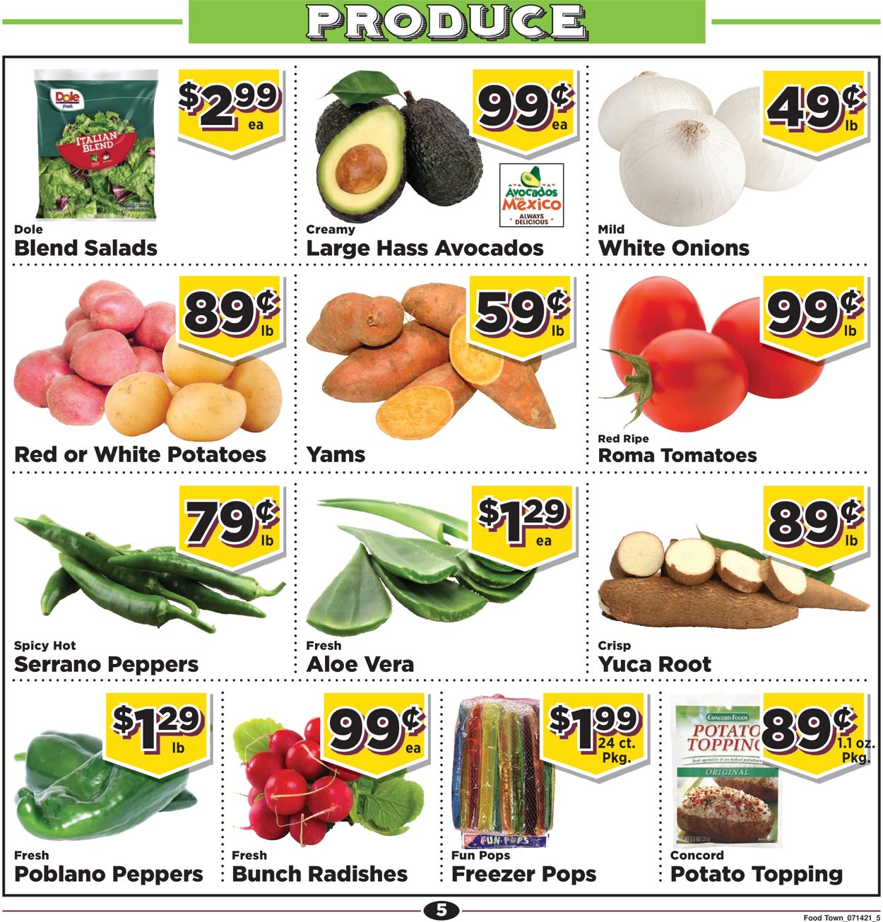 Catalogue Food Town from 07/13/2021