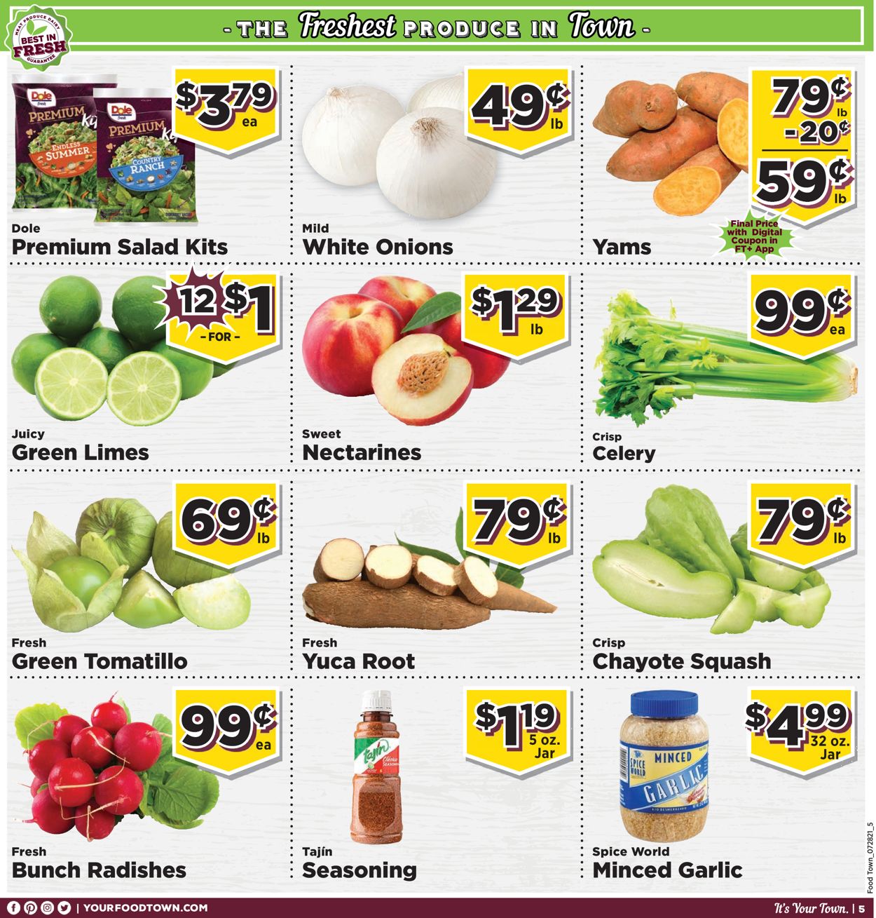 Catalogue Food Town from 07/28/2021