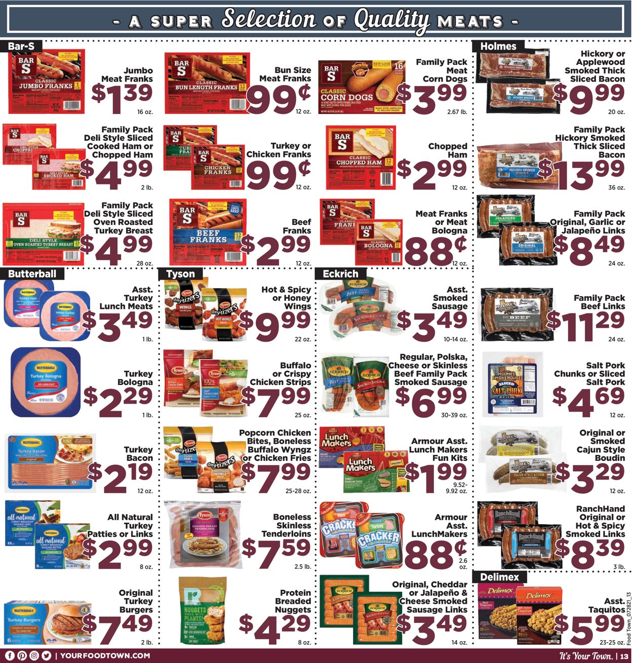 Catalogue Food Town from 07/28/2021