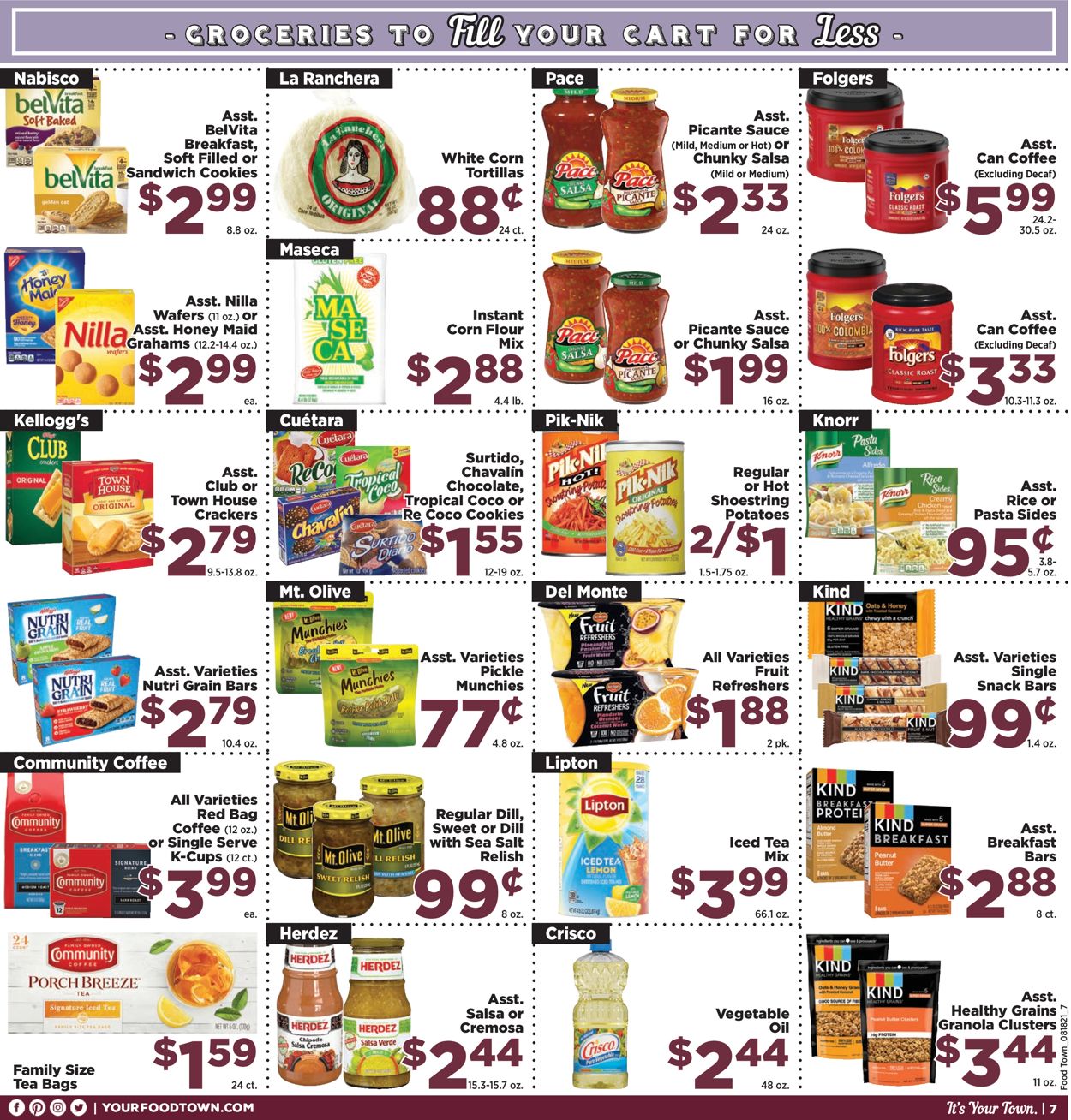 Catalogue Food Town from 08/18/2021