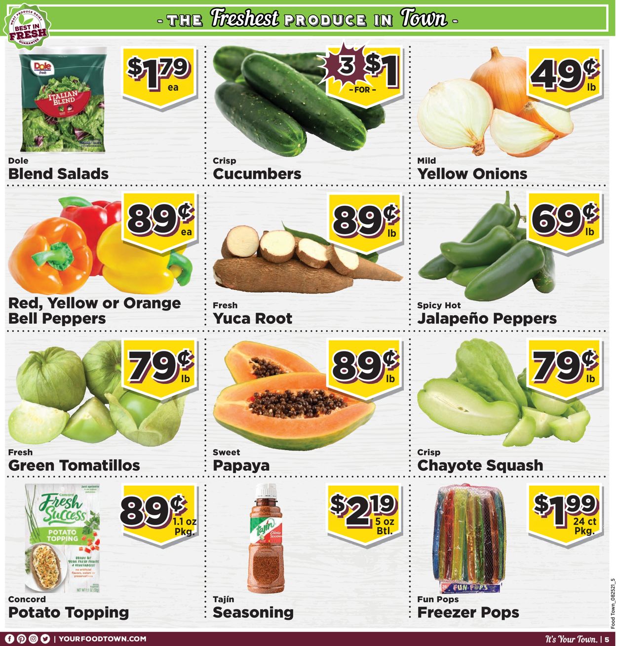 Catalogue Food Town from 08/25/2020