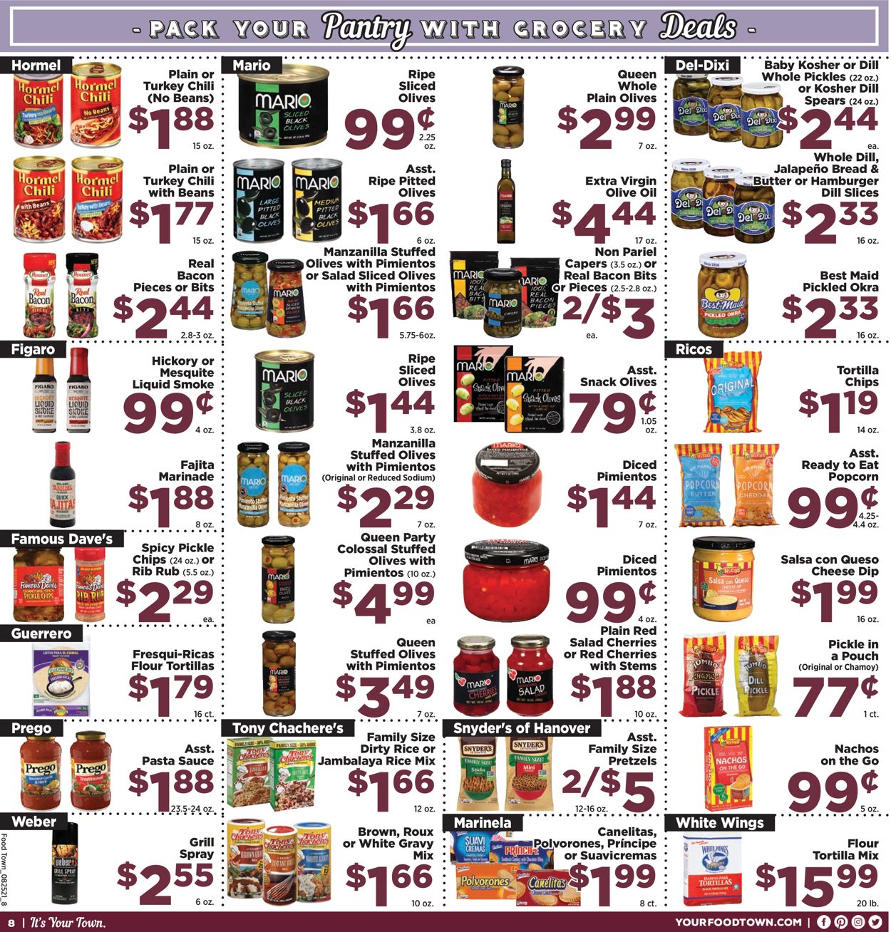 Catalogue Food Town from 08/25/2020