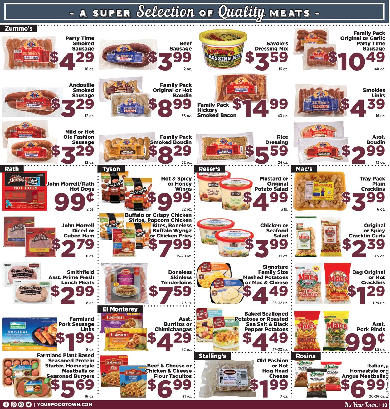 Catalogue Food Town from 08/25/2020