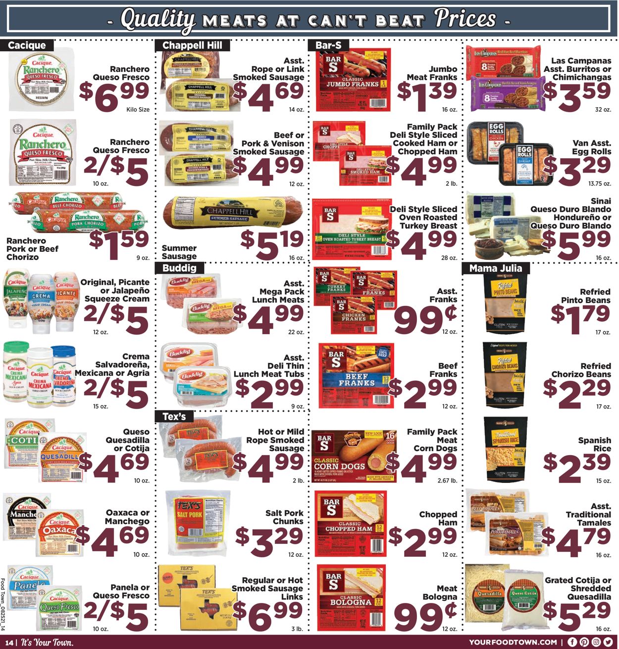 Catalogue Food Town from 08/25/2020