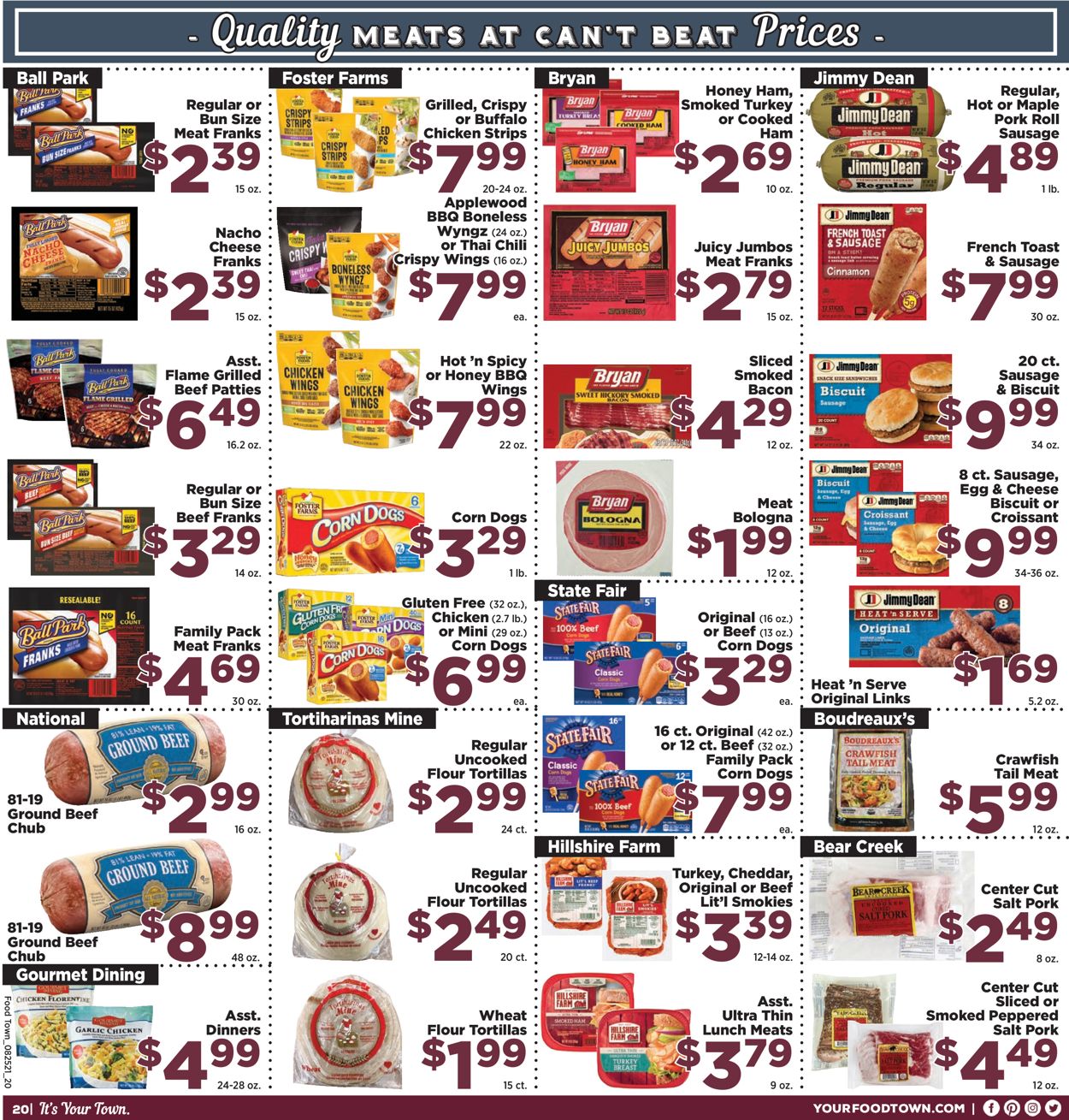 Catalogue Food Town from 08/25/2020