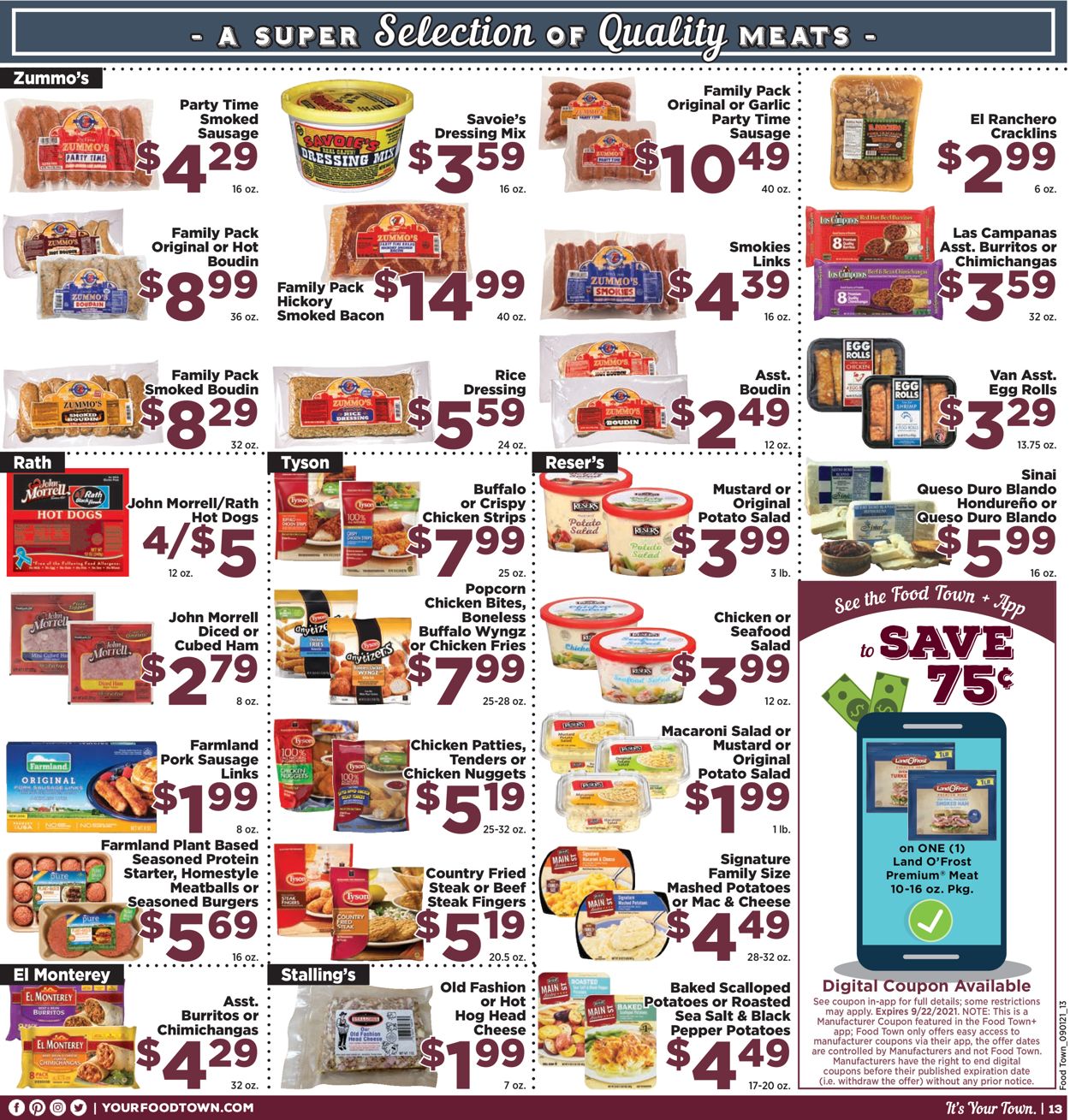 Catalogue Food Town from 09/01/2020