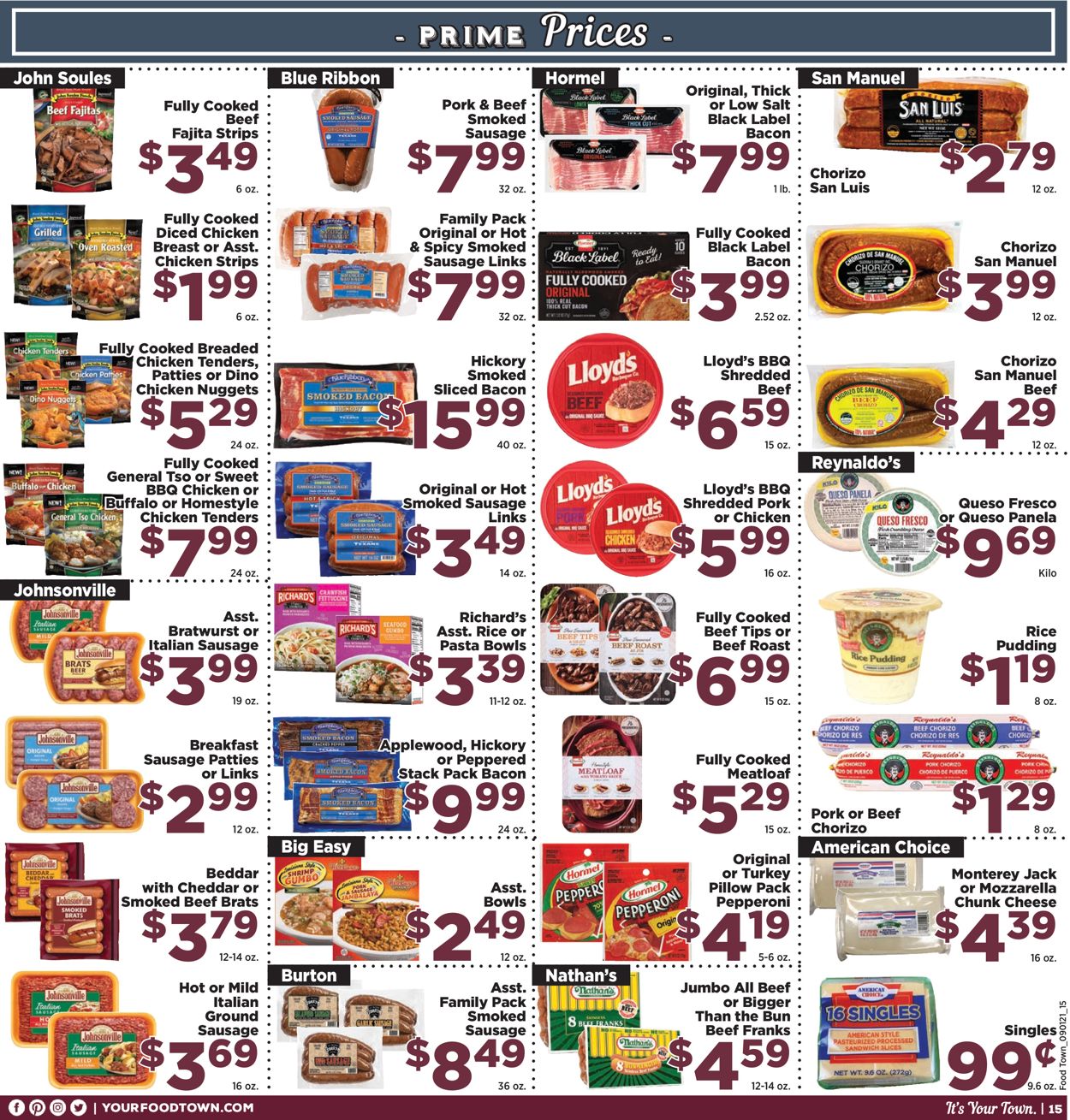 Catalogue Food Town from 09/01/2020