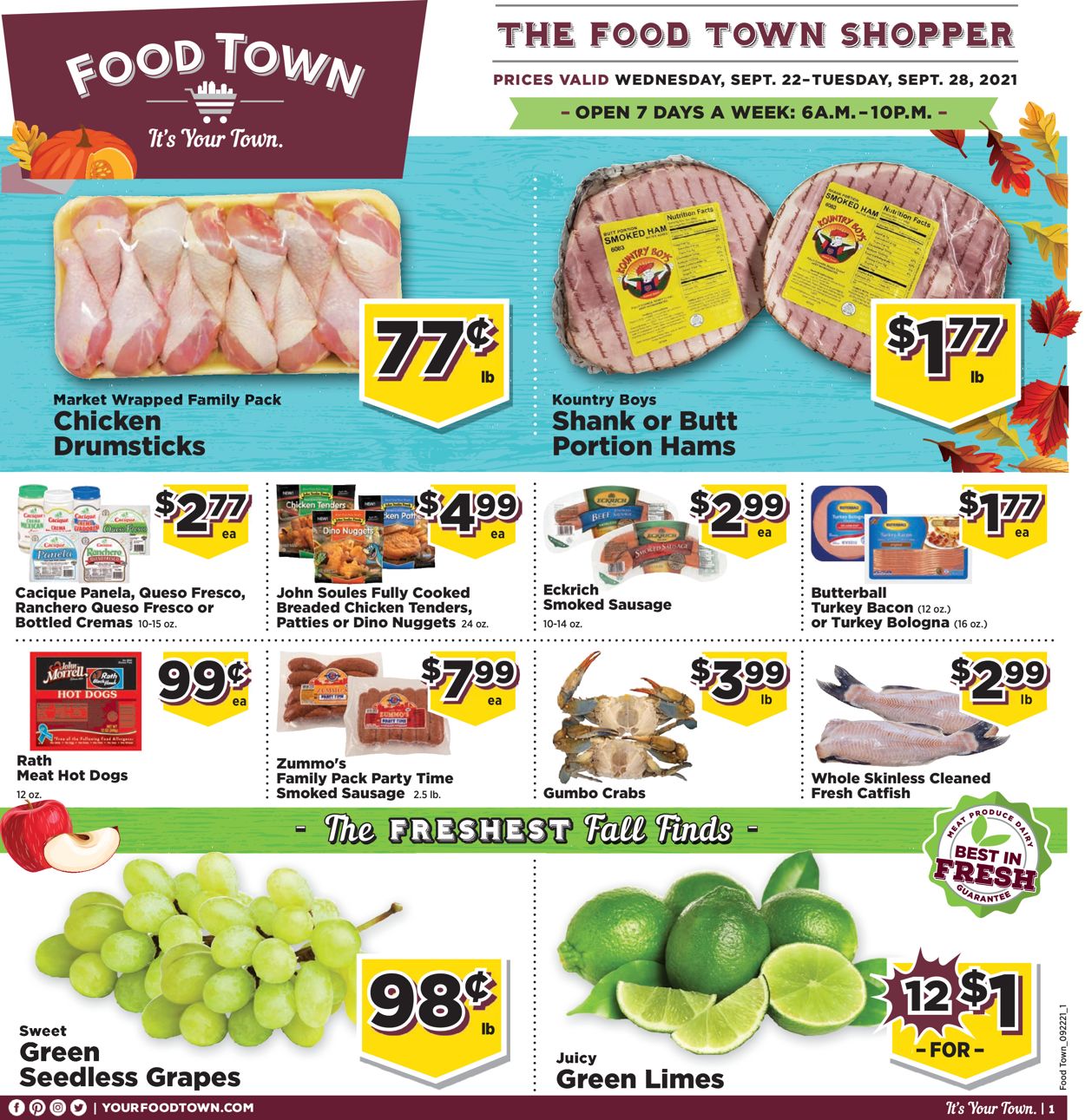 Catalogue Food Town from 09/22/2021