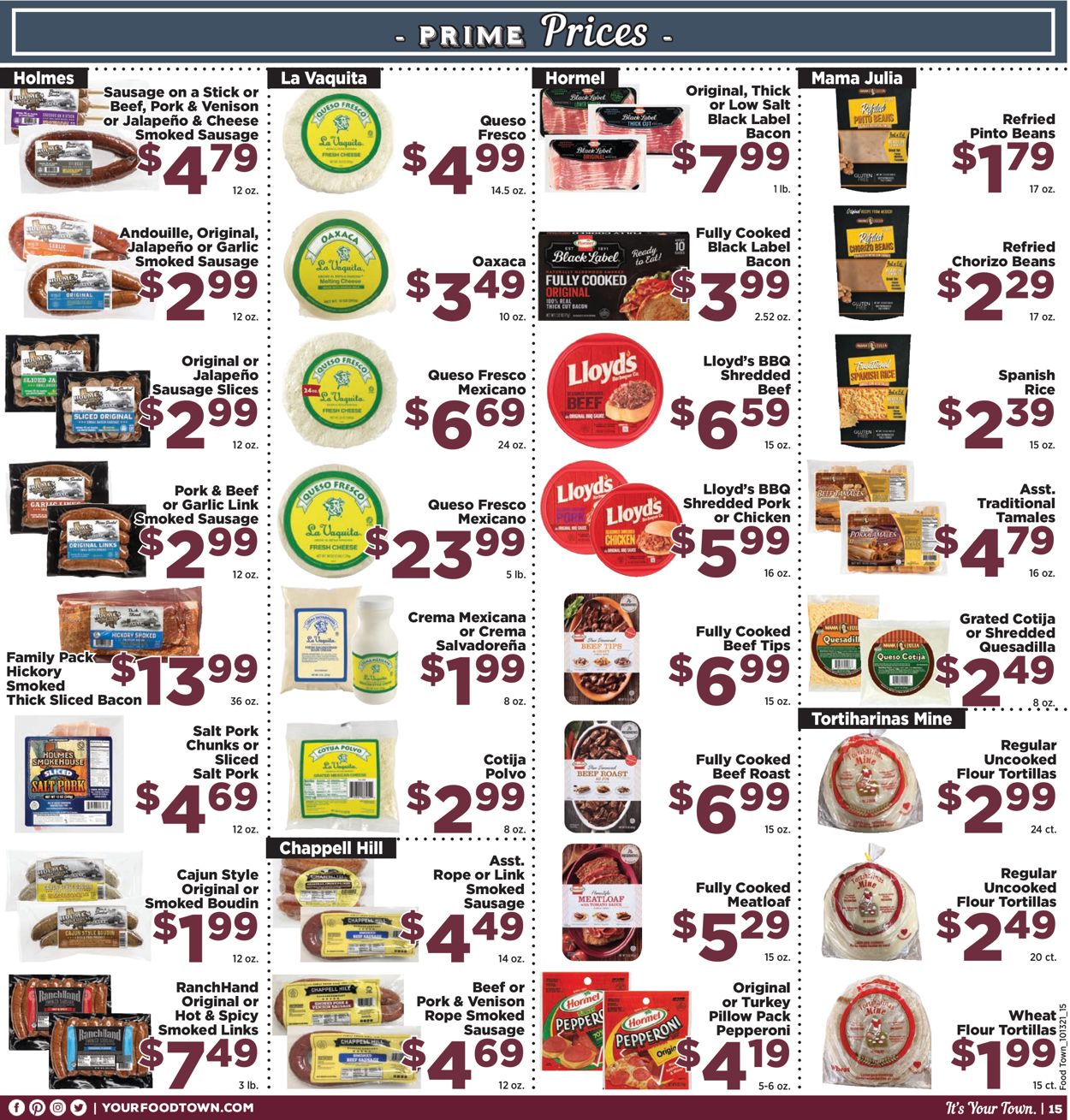Catalogue Food Town from 10/13/2021