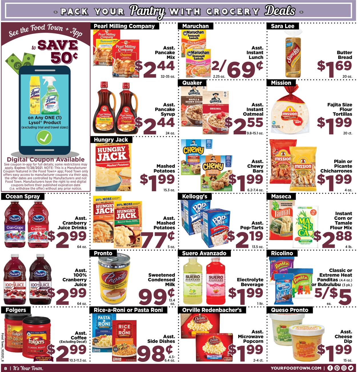 Catalogue Food Town from 10/20/2021
